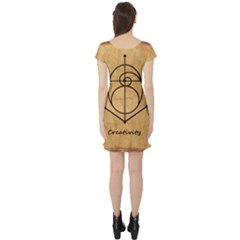 Short Sleeve Skater Dress Back Short Sleeve Skater Dress Back