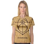 Sacred Symbol: Creativity V-Neck Sport Mesh Tee