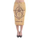 Sacred Symbol: Creativity Velvet Midi Pencil Skirt