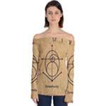 Sacred Symbol: Creativity Off Shoulder Long Sleeve Top
