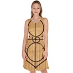 Sacred Symbol: Creativity Knee Length Skater Dress With Pockets
