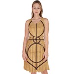 Sacred Symbol: Creativity Knee Length Skater Dress With Pockets