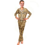 Sacred Symbol: Creativity Kid s Satin Long Sleeve Pajamas Set