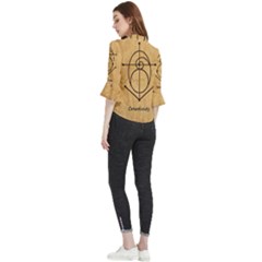 Loose Horn Sleeve Chiffon Blouse 