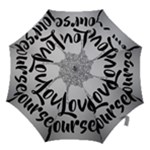 Love Yourself Hook Handle Umbrellas (Medium)