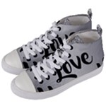 Love Yourself Women s Mid-Top Canvas Sneakers