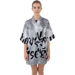 Love Yourself Half Sleeve Satin Kimono 