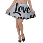 Love Yourself Velvet Skater Skirt