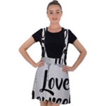 Love Yourself Velvet Suspender Skater Skirt