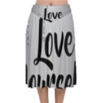 Love Yourself Velvet Flared Midi Skirt
