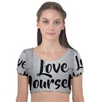 Love Yourself Velvet Short Sleeve Crop Top 