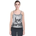 Love Yourself Velvet Spaghetti Strap Top