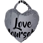 Love Yourself Giant Heart Shaped Tote