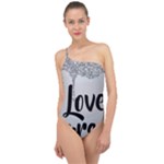Love Yourself Classic One Shoulder Swimsuit