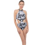 Love Yourself Halter Side Cut Swimsuit