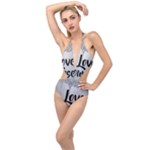 Love Yourself Plunging Cut Out Swimsuit