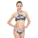 Love Yourself High Neck Bikini Set