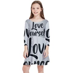 Kids  Quarter Sleeve Skater Dress 