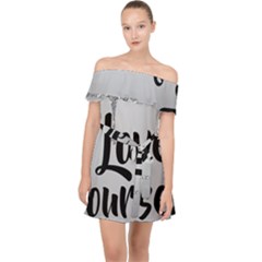Off Shoulder Chiffon Dress 