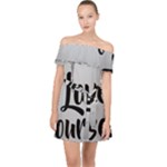 Love Yourself Off Shoulder Chiffon Dress