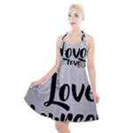 Love Yourself Halter Party Swing Dress 