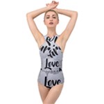 Love Yourself Cross Front Low Back Swimsuit