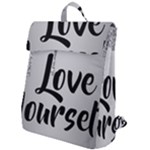 Love Yourself Flap Top Backpack