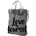 Love Yourself Canvas Messenger Bag