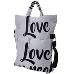 Fold Over Handle Tote Bag 