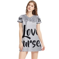Short Sleeve V-Neck Dress 