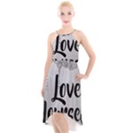 Love Yourself High-Low Halter Chiffon Dress 