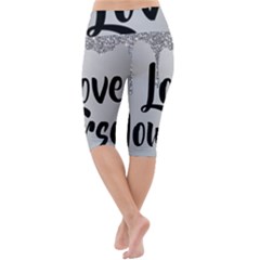Lightweight Velour Cropped Yoga Leggings 