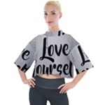 Love Yourself Mock Neck Tee