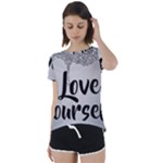 Love Yourself Short Sleeve Foldover Tee