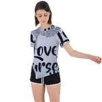 Love Yourself Asymmetrical Short Sleeve Sports Tee