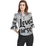 Love Yourself Loose Horn Sleeve Chiffon Blouse