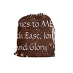 All of Life Comes to Me with Ease, Joy and Glory Drawstring Pouch (Large)