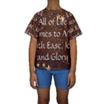 All of Life Comes to Me with Ease, Joy and Glory Kids  Short Sleeve Swimwear