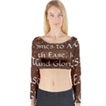All of Life Comes to Me with Ease, Joy and Glory Long Sleeve Crop Top
