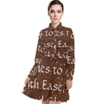 All of Life Comes to Me with Ease, Joy and Glory Long Sleeve Chiffon Shirt Dress