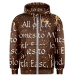 All of Life Comes to Me with Ease, Joy and Glory Men s Zipper Hoodie