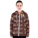 All of Life Comes to Me with Ease, Joy and Glory Women s Zipper Hoodie