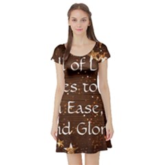 Short Sleeve Skater Dress Front Short Sleeve Skater Dress Front