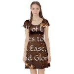 All of Life Comes to Me with Ease, Joy and Glory Short Sleeve Skater Dress
