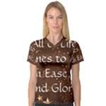 All of Life Comes to Me with Ease, Joy and Glory V-Neck Sport Mesh Tee