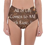 All of Life Comes to Me with Ease, Joy and Glory Reversible High-Waist Bikini Bottoms