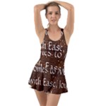 All of Life Comes to Me with Ease, Joy and Glory Ruffle Top Dress Swimsuit