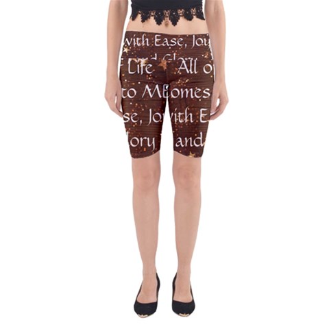 All of Life Comes to Me with Ease, Joy and Glory Yoga Cropped Leggings from ArtsNow.com