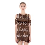 All of Life Comes to Me with Ease, Joy and Glory Shoulder Cutout One Piece Dress