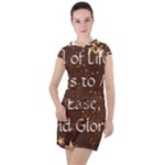 All of Life Comes to Me with Ease, Joy and Glory Drawstring Hooded Dress